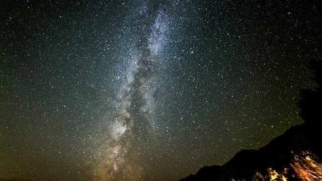 Starry night in Jackson Hole Wyoming